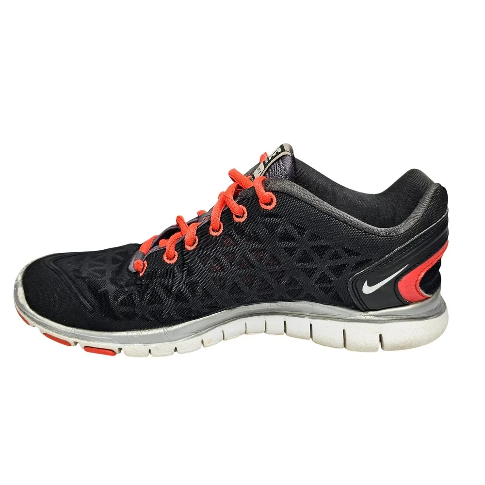 Nike Free Fit 2 Womens 7.5 Black Orange Training Shoes Sneakers 443964-010